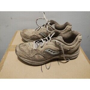 Women's Saucony Grid Integrity ST2 Walking Shoes Sneakers Size 8B Beige Suede